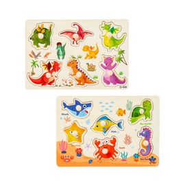 Wooden Puzzle, Shaping Puzzle, Educational Toy, Fingertip Play, Shape Recognition, Space Recognition, Color Sensory, Memory Training, Dinosaur, Vehicle, Cute, Baby Christmas Gift, Montessori