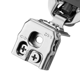 Ravinte 5 Pair 10 Pack 1-1/2 Inch Overlay Soft Close Hinges Face-Frame Cabinet Hinges for Satin Nickel Hidden Hinges 105-Degree Adjustable Stainless Steel Concealed Cupboard Hinges