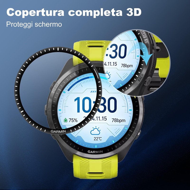 Joeyu (3 pezzi) Pellicole Protettive per Garmin Forerunner 965, screen