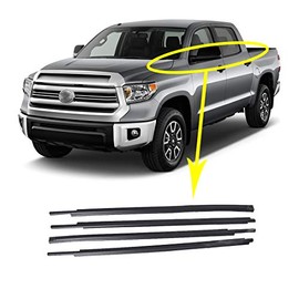 Window Moulding Trim Weatherstrip Seal Belt Fit for 2007-2018 Toyota Tundra CrewMax 68160-0C020 68210-0C020 68163-0C020 68164-0C020