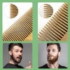 EQLEF Wooden Beard Comb, Natural Green Sandalwood Beard Comb, Non-Static