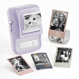 NIIMBOT B21 Label Maker Machine with Tape, Upgrade HD Photo Printer Support Red and Black Output Printing