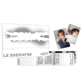 LE SSERAFIM - 5º mini álbum [caliente] (Weverse Albums Ver.A) caja exterior + tarjeta fotográfica A + tarjeta fotográfica B + guía de usuario+ 2 insignias de pines + 4 tarjetas fotográficas