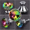 Spriak 10 Pack Drawer Knobs, 30mm Colorful Crystal Glass Cabinet