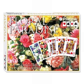 Piatnik 2298 "Floral Paradise pink Card Game (2 x 55-Piece)
