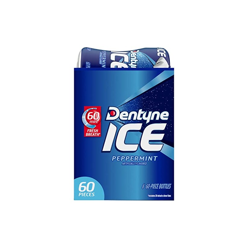 Dentyne Dentyne Ice Peppermint Sugar Free Gum, 6 Bottles of