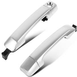 cciyu Exterior Door Handle - Front Driver Left Passenger Chrome (2pcs) Compatible with 2008-2016 for Toyota for Sequoia,2007-2019 for Toyota for Tundra Replaces OE ‎81298;69210-0C020