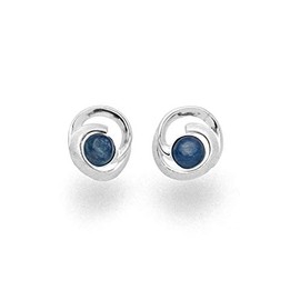 DUR Damen Windbraut Ohrringe aus Sterling-Silber und Kyanit in der Farbe Silber-Blau, Maße: 14mm, O5171