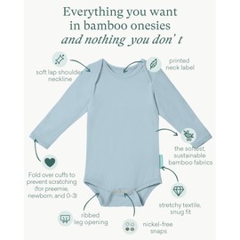 PurComfy Supersoft Long Sleeve Baby Bodysuits, Premium Bamboo Rayon One-piece Unisex Boy Girl Bodysuit 18-24 Months