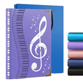 JOHSBYD A5 Purple Piano Gift for Women Men Faux Leather Vintage Notebook Music Teacher Appreciation Gifts Music Lovers Gift,Piano Lovers Gifts for Piano Players Teachers Student (Piano Purple)