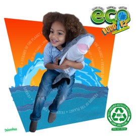 EcoBuddiez - Blacktip Shark from Deluxebase. Large 60cm Soft Plush Animals made from Recycled Plastic Bottles. Eco-Friendly Cuddly Gift for Kids and Cute Stuffed Animal Toy for Toddlers.