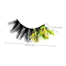 FOMIYES 1 Pair Shiny Fluorescent False Eyelashes Girls Women Night Glow Changing Glitter Lashes For Party Eye Makeup And Festive Events