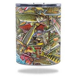 MightySkins Skin Compatible with RTIC Lowball 10 oz (2016) – Fish Puzzle | Protective, Durable, and Unique Vinyl Decal wrap Cover | Easy to Apply, Remove, and Change Styles | Made in The USA
