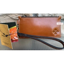 Patricia Nash NWT ALMERIA Leather Credit Card Wristlet RFID - Veg Tan #P20401
