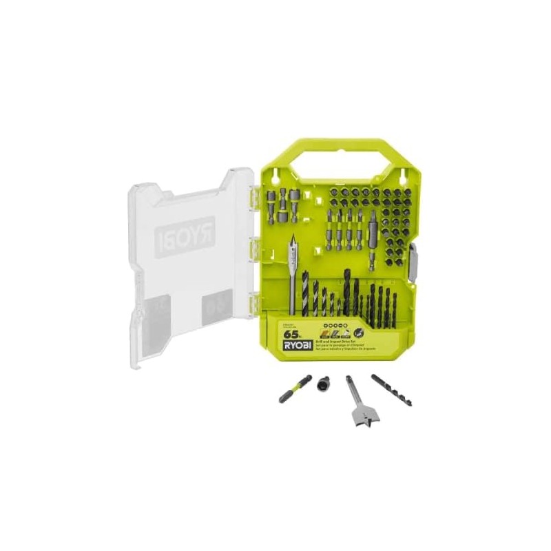 RYOBI Screwdriver Drill and Impact Drive Bit set (65-Piece) Drive