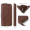 VISOUL Long Wallet Genuine Leather Men's Leather 12 Card Slots