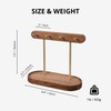 muso wood Walnut Key Stand for Entryway Table, Wooden Key