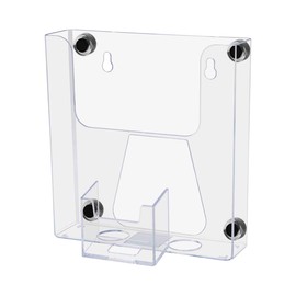 Marketing Holders Magnetic Brochure Holder with 2" x 3.5" Card Slot 6" Booklet Bin One Piece Take One Handout Caddy for Welcome Centers Reception Areas and Offices