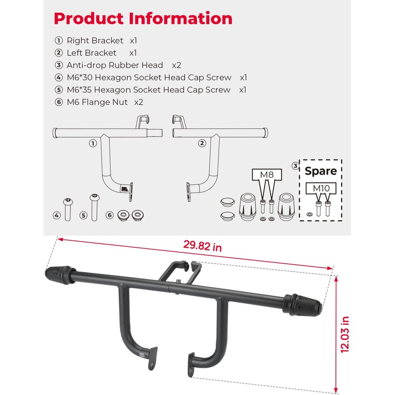 KEMIMOTO Engine Guard Crash Bar Compatible with Navi 2022 2023