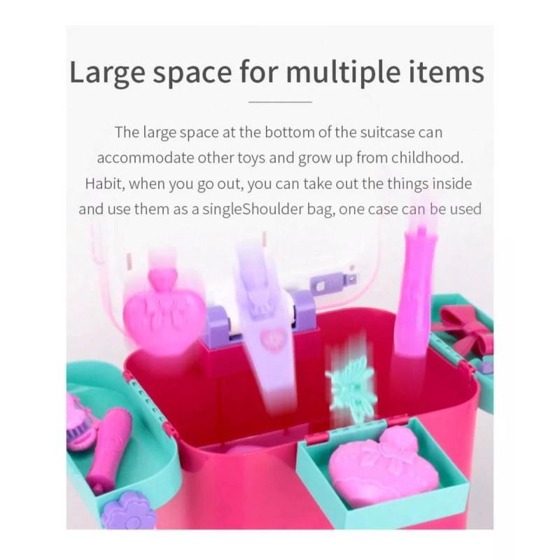 Yuqing Set De Maquillaje Juguetes Luces Y Música Con Maleta