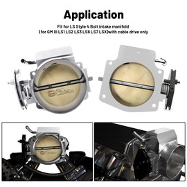 Endxedo 92mm Throttle Body for LS1 LS2 LS6 LS3 LS LS7 SX LS 4 Bolt Throttle Body with Throttle Position Sensors TPS IAC Aluminum Silver