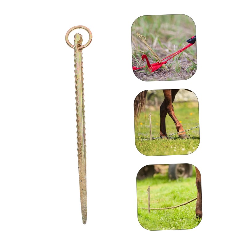 VILLFUL Cattle Tie Out Stake Nail Stake Ring for Leash