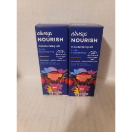 2 pk Always Nourish Moisturizing Oil For Intimate Skin, Pubic & Bikini Line 1oz
