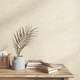 VEELIKE Beige Concrete Wallpaper Peel and Stick Textured Limewash Wallpaper for Bedroom Bathroom 15.7''x118'' Self Adhesive Sandstone Wall Paper Removable Beige Contact Paper for Walls Countertops
