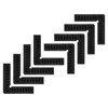 sourcing map 8pcs 90 Degree Positioning Squares 4"x4" (100x100mm) Right