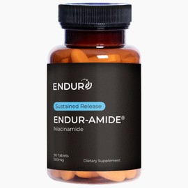 Endurance Products Endur-Amide NAD+ Niacinamide Vitamin B3, Flush-Free for Optimal Absorption, Energy Supplements for Men and Women, Vitamin B3 Niacinamide 500mg, 90 Tablets