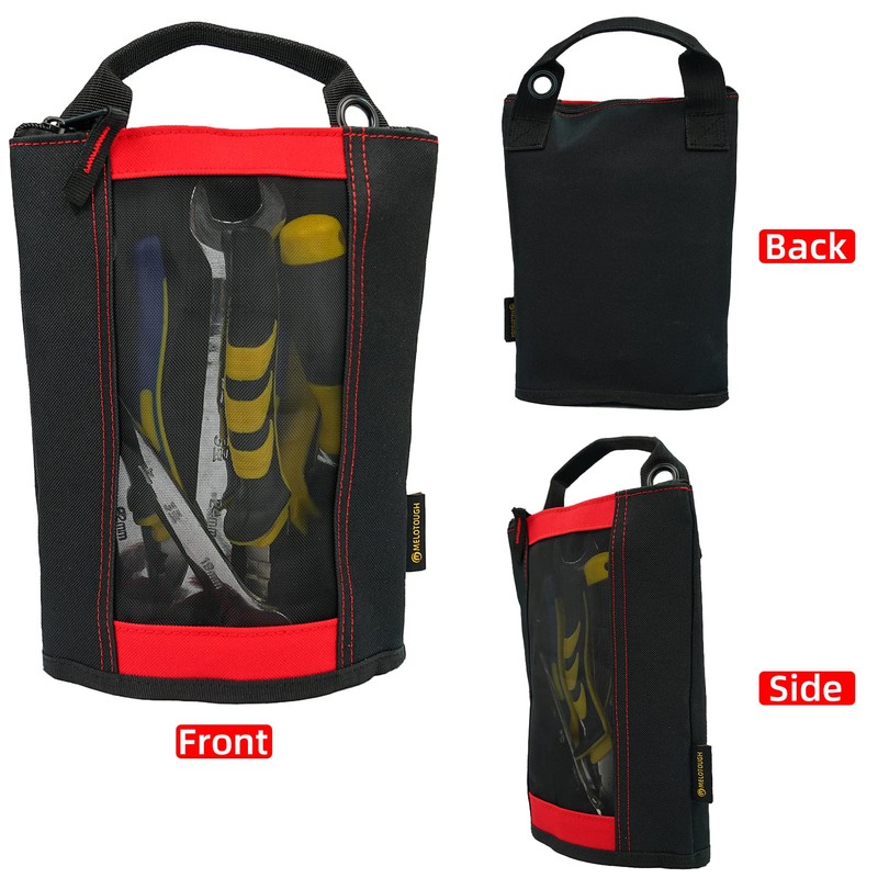 MELOTOUGH Fastener Bag Utility Canvas Zipper Tool Bag Heavy Duty