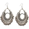 Zephyrr Jewellery German Silver Afghani Dangler Hook Chandbali Earrings Mirrors