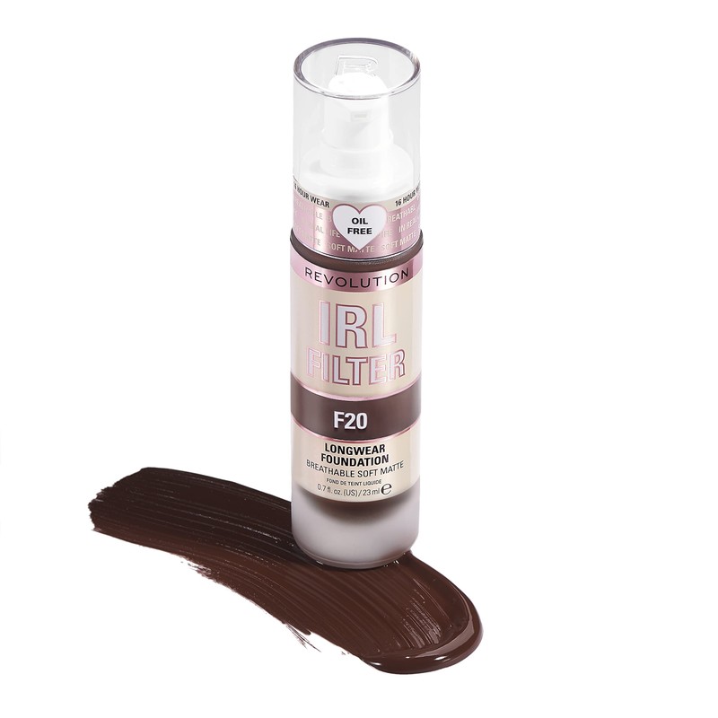 Makeup Revolution, IRL Filter Longwear Foundation, Medium to Full Coverage,