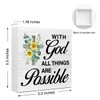 WUZYOU With God All Things are Possible Wooden Wall Hanging