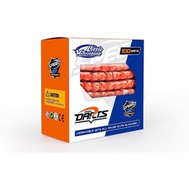 Nerf N Strike Blaster Compatible Dart Bullets, Compatible with All Elite 2.0 Series Blasters Blue (100 Blue)