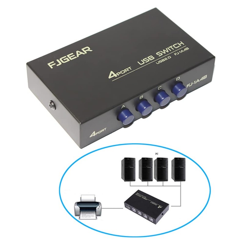E06CS USB 2.0 Switch 4-Port - 4 in 1 Out