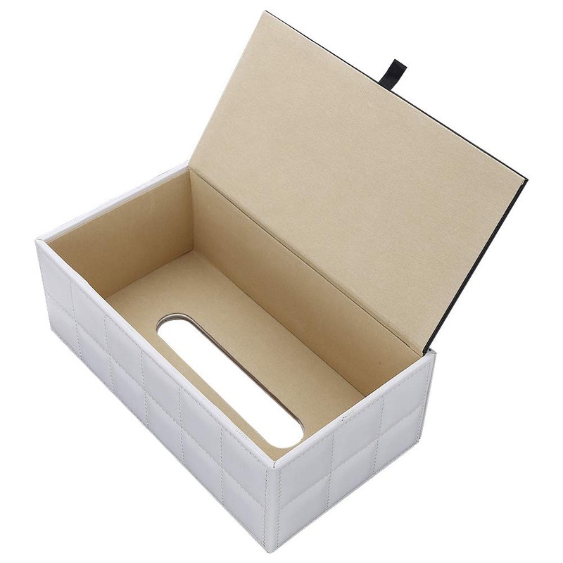 KINGFOM™ Rectangular Leather Tissue Box Tissue Holder for Home, Office,