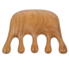 Gatuida Sandalwood Wide Tooth Massage Comb Anti-Static Wooden Hair Comb for Scalp Massage Relaxing Grooming Tool for Men and Women