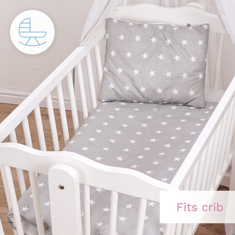 5 Piece Baby Bedding Duvet Pillow with Covers & Jersey