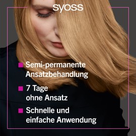 Syoss Root Retoucher Natural Blonde Level 1 (3 x 60 ml), Semi-Permanent Root Colour for 7 Days without Roots, Hair Colour for Quick and Easy Roots Treatment