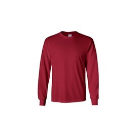 Gildan Heavy Cotton Longsleeve Tee. Cardinal Red X-Large