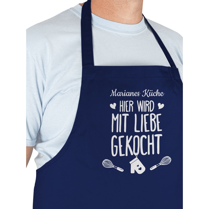 Geschenk mit Namen personalisiert by Shirtracer - Apron - Cooking