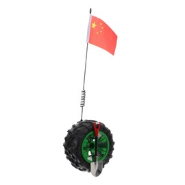 WHAMVOX Mini Spare Tire Antenna Durable Car Logo Flag for Creative Modification Easy Installation Visibility Boost for Cars Motorcycles Unique Trunk Decoration Design