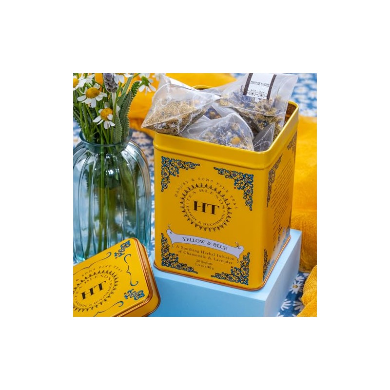 Harney & Sons Master Yellow & Blue Tea Tin -