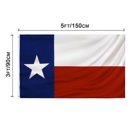 Texas flag 3x5 FT Texas state Flag Polyester outdoor indoor Canvas Header and Double Stitched with two Brass Grommets