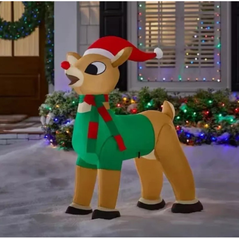 Gemmy Rudolph the Red Nosed Reindeer w/ Blinking Nose Christmas