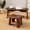 SINOBEST Wooden Stool, Rectangular Bedside Step Stool, Step Ladder for