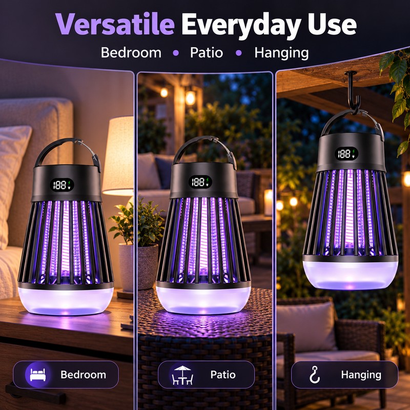 USB Rechargeable Electric Mosquito Lamp for Indoor & Outdoor Use