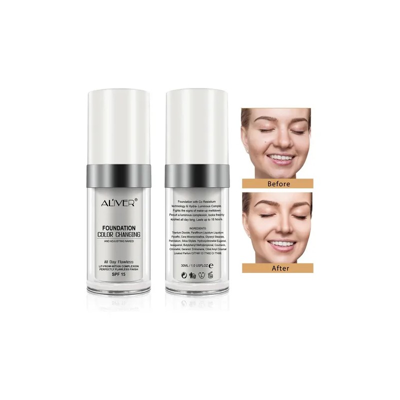 Kit 2 Bases Maquillaje Color Changing Spf15 2x30 Ml Adaptabl