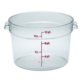 Cambro RFSCW12135 Cambro Clear Round Container, 12 Quart Pack of 1